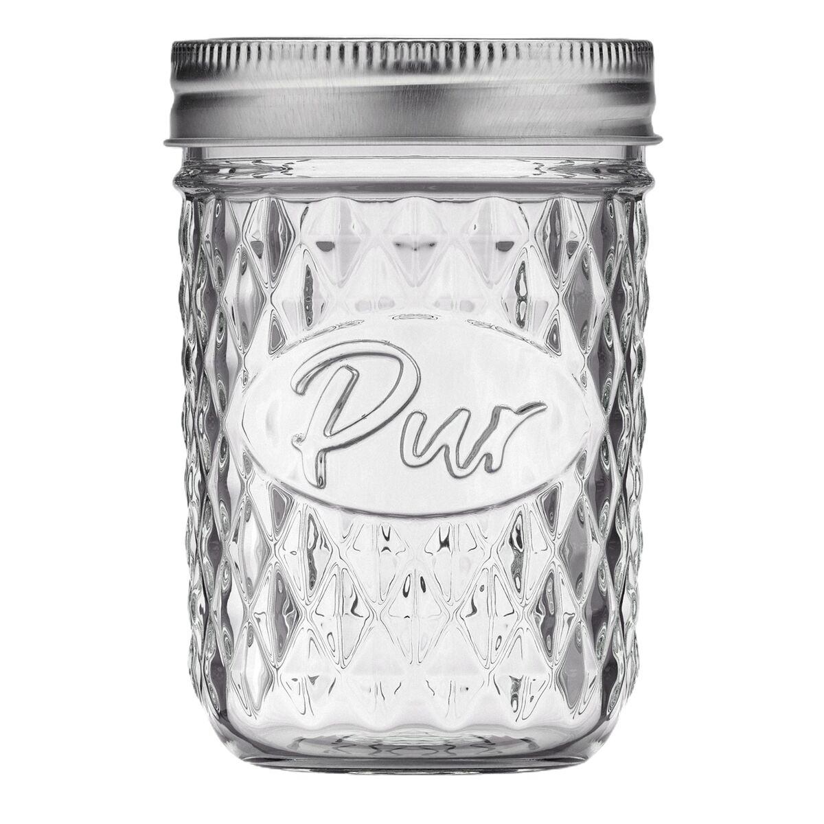 Pur 12Piece Mason Jar Clear and Silver 946ml Food Storage Cookware
